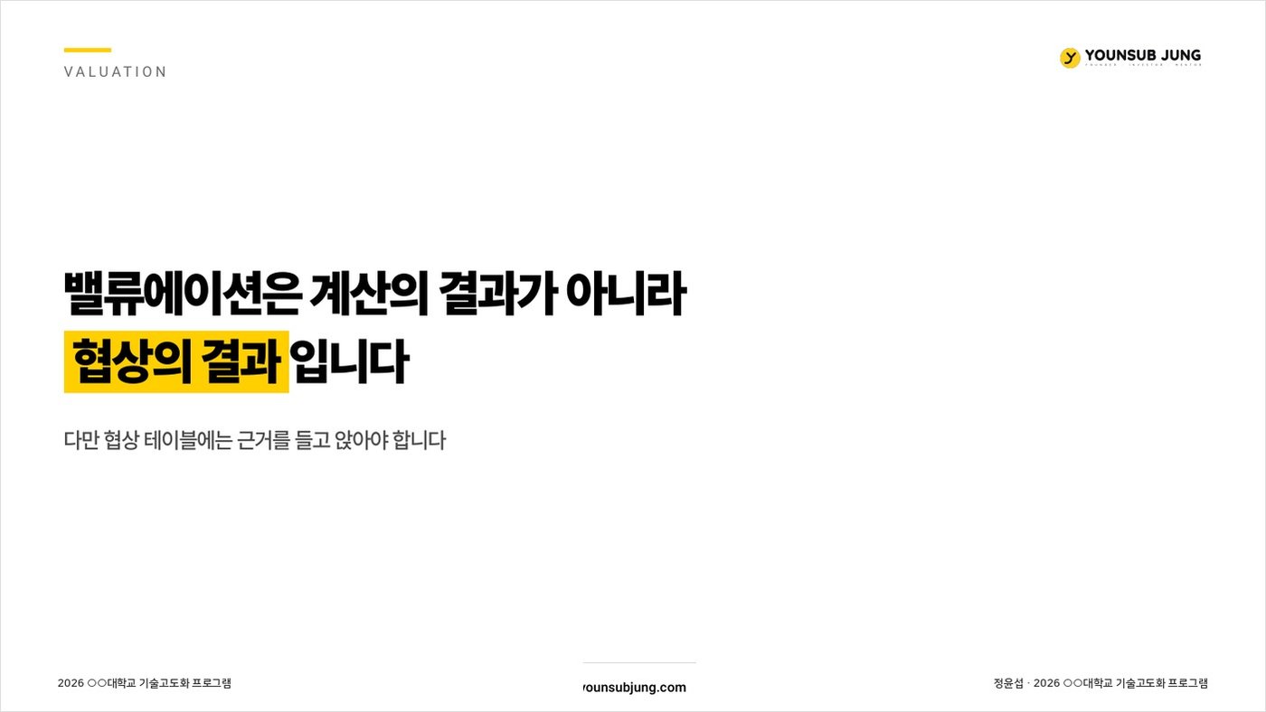 기업가치 산정 네 가지 방법